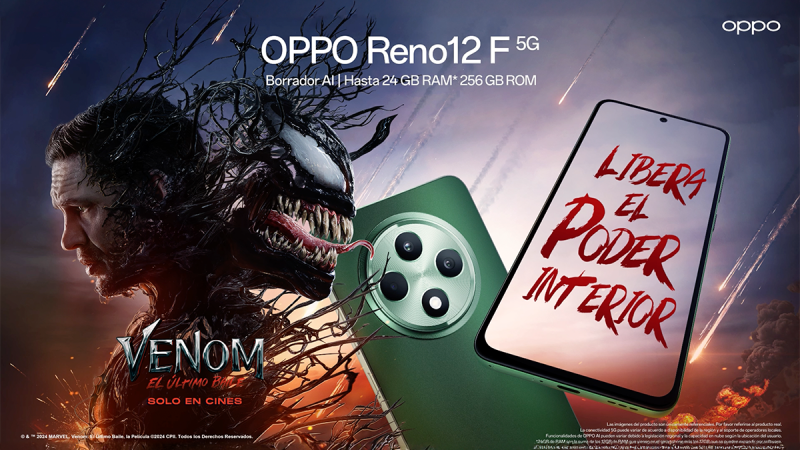 OPPO x Venom: El Último Baile: Desata el poder del Reno12 F