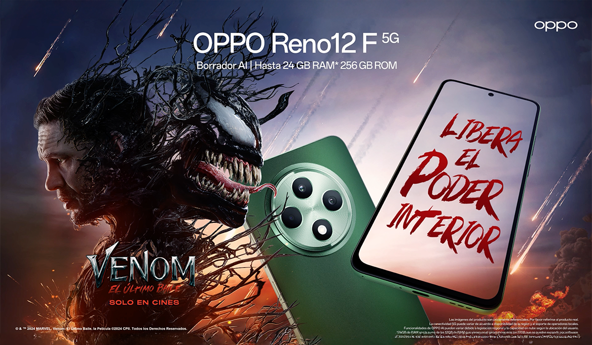 OPPO x Venom: El Último Baile: Desata el poder del Reno12 F