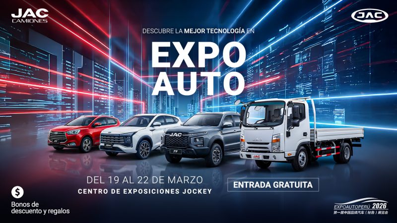 JAC Motors Perú estará presente en ExpoAutoPerú 2026 con su portafolio de SUVs, pickups y camiones ligeros