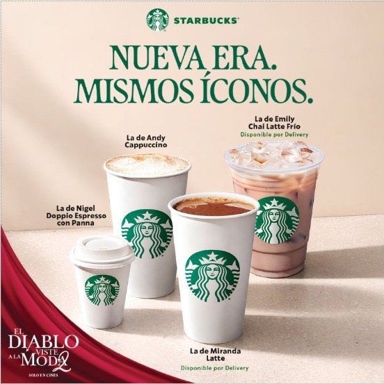 Starbucks presenta una nueva colección de bebidas inspirada en los personajes de “El Diablo Viste a la Moda 2”como parte de una nueva campaña global