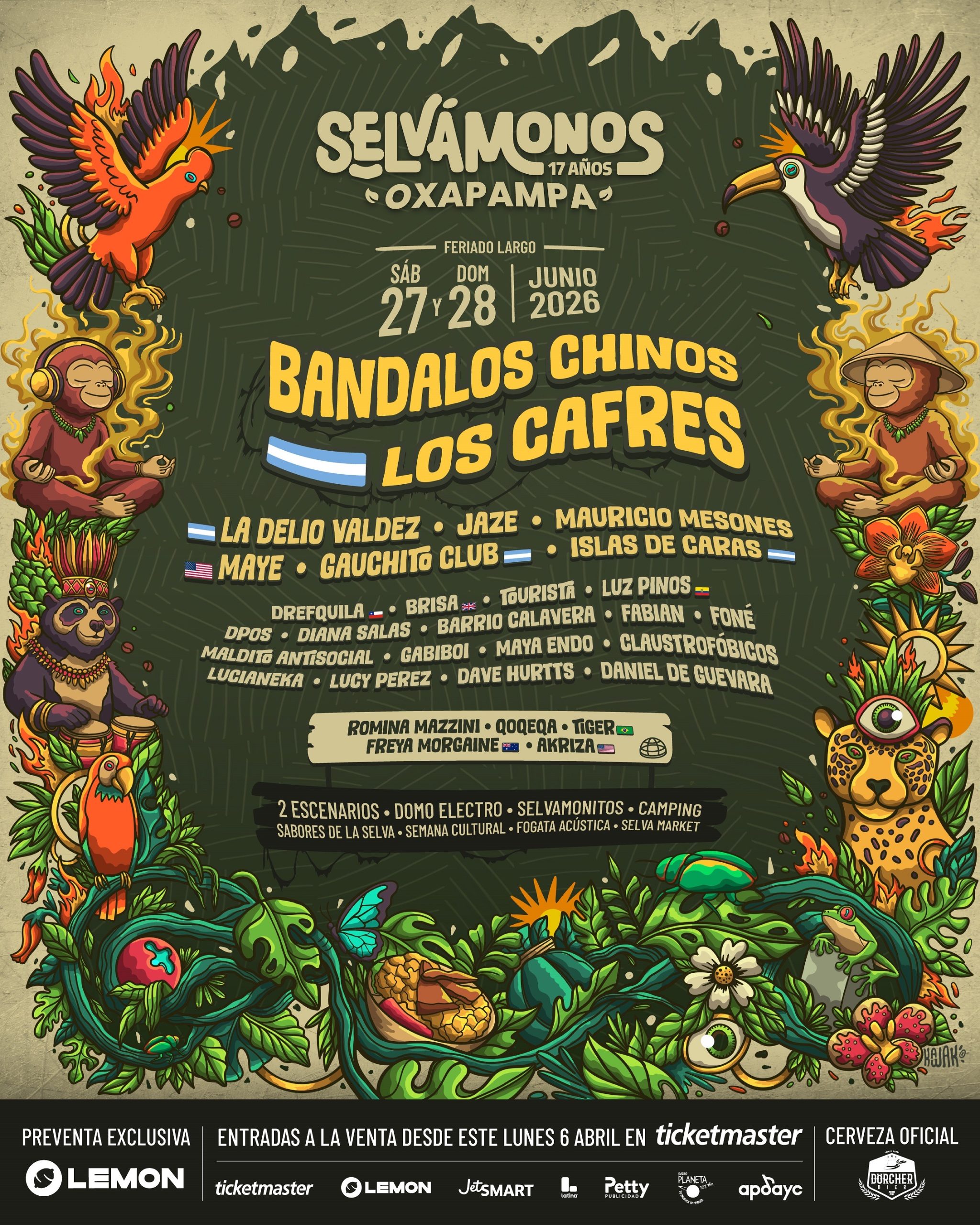 Selvámonos vuelve a Oxapampa para celebrar 17 años con Bandalos Chinos, Los Cafres y más de 30 artistas