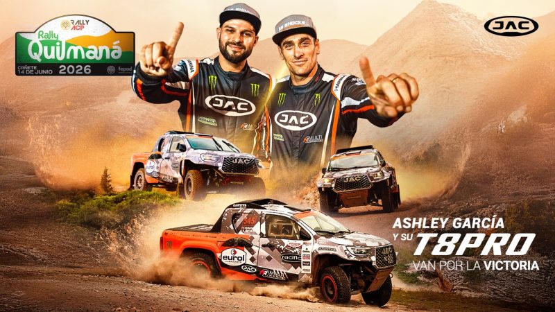 JAC PERÚ y ASHLEY GARCÍA BUSCAN SEGUIR SUMANDO PUNTOS EN EL RALLY QUILMANÁ 2026 CON SU JAC T8 PRO