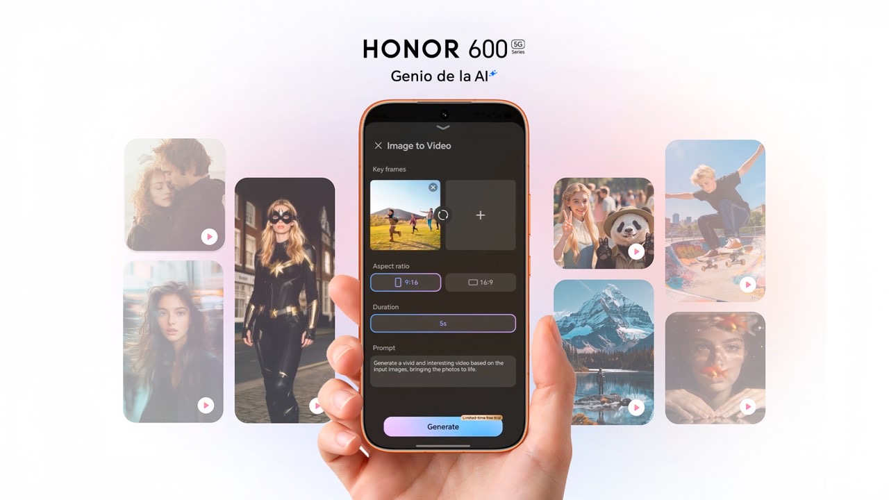 Descubre cómo dar vida a tus fotos con Imagen a video AI 2.0 de la Serie HONOR 600