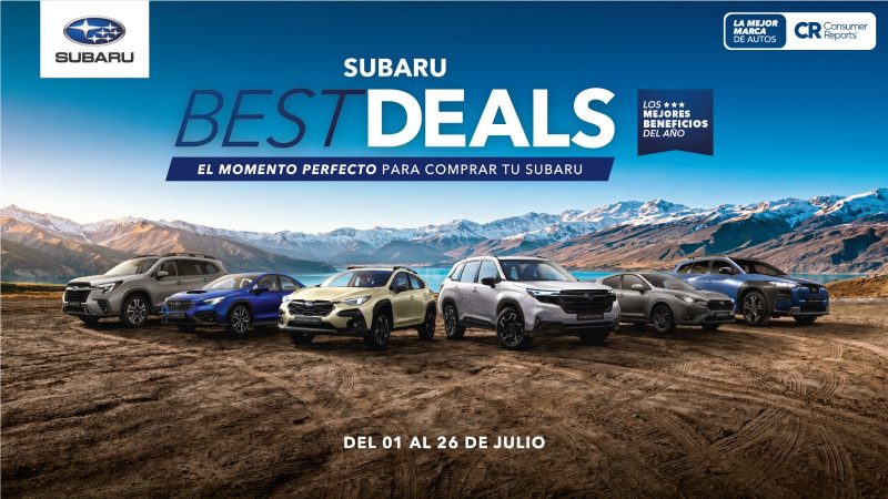“SUBARU BEST DEALS”: EL MOMENTO PERFECTOPARA COMPRAR TU PRÓXIMO VEHÍCULO CON LOS MEJORES BENEFICIOS.