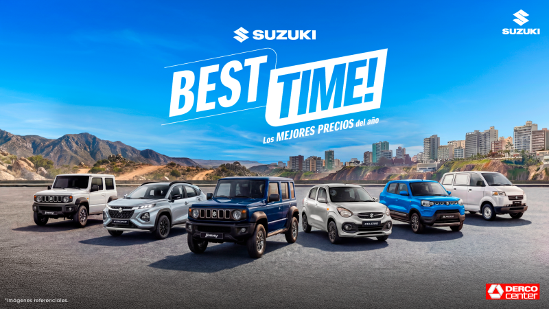 SUZUKI LANZA “SUZUKI BEST TIME” CON LOS MEJORES PRECIOS Y BENEFICIOS DEL AÑO PARA QUE COMPRES TU PRÓXIMO CARRO