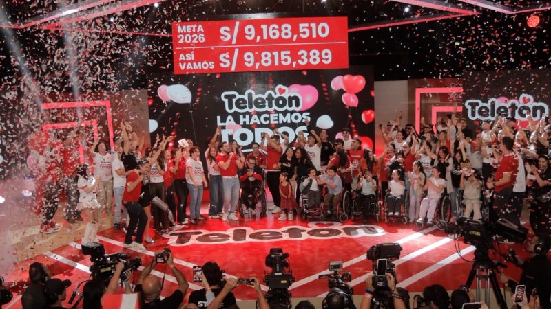 TELETÓN 2026 SUPERA LA META Y ALCANZA UNA RECAUDACIÓN DE s/ 9,815,389
