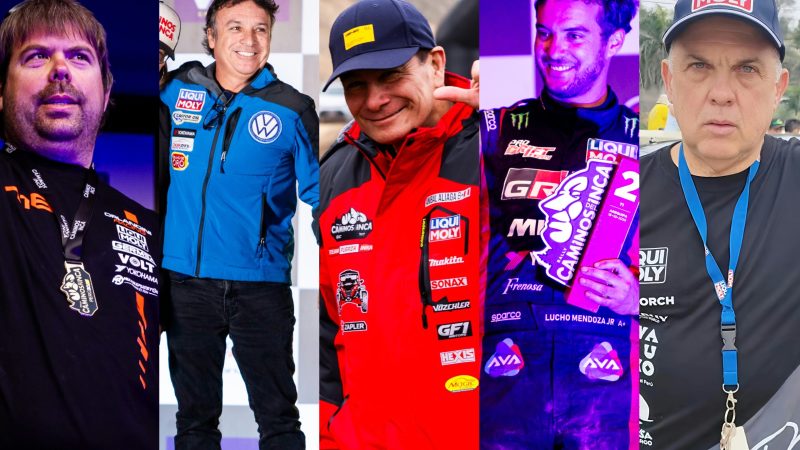 Raúl Orlandini, Lucho Mendoza Jr., Ricardo Dasso, Álvaro Silva y Aníbal Aliaga integran el flamante Dream Team Liqui Moly para Caminos del Inca 2026