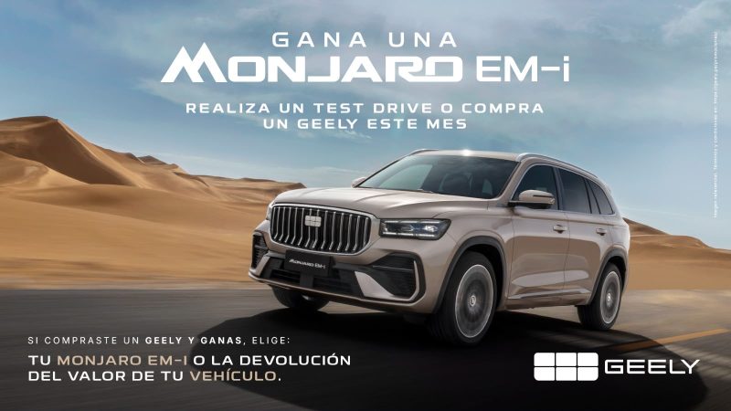Geely sorteará una Monjaro EM-i entre quienes realicen un test drive durante octubre