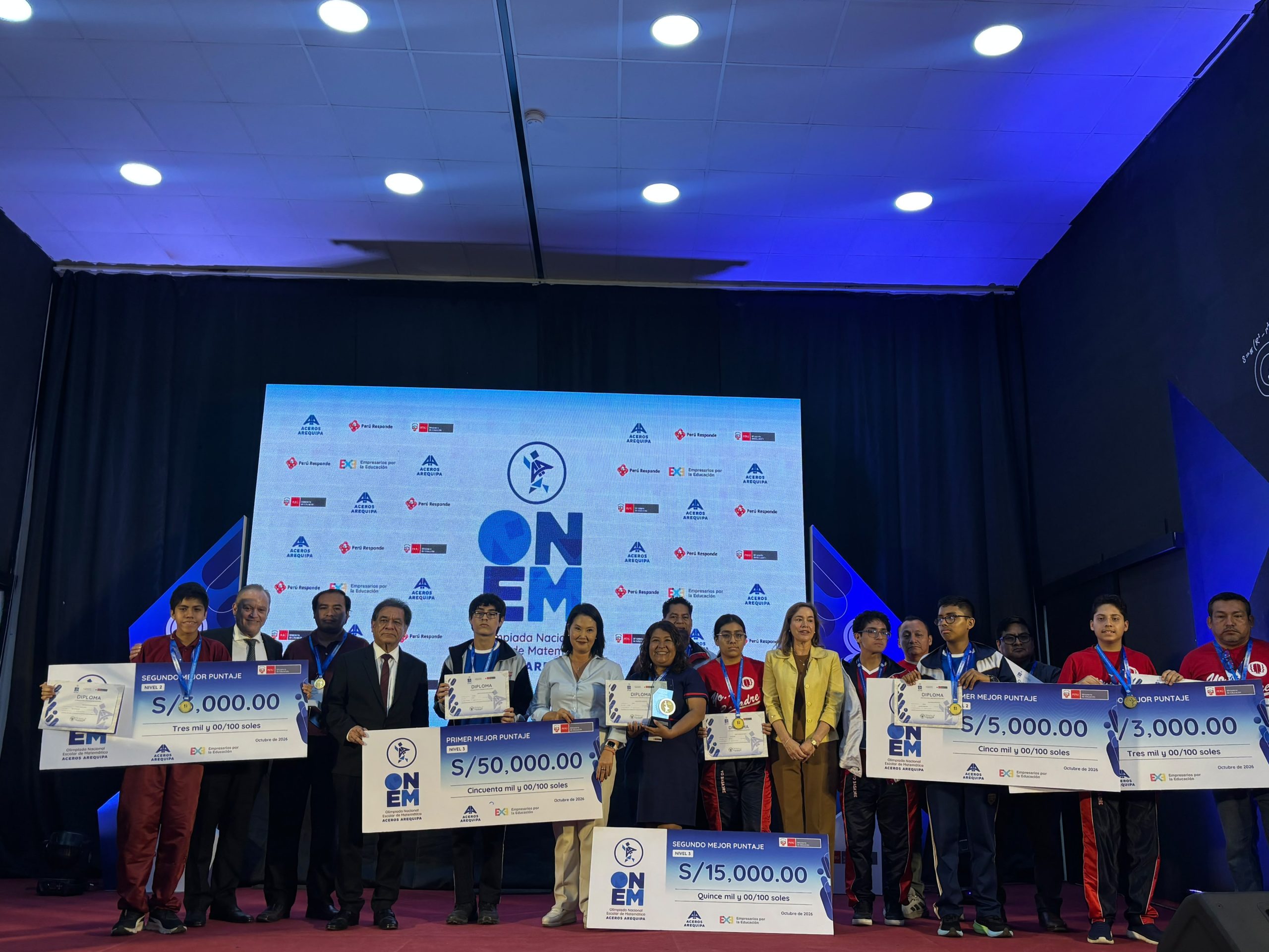 Olimpiada Nacional Escolar de Matemática Aceros Arequipa 2026 reconoce a los mejores talentos del país