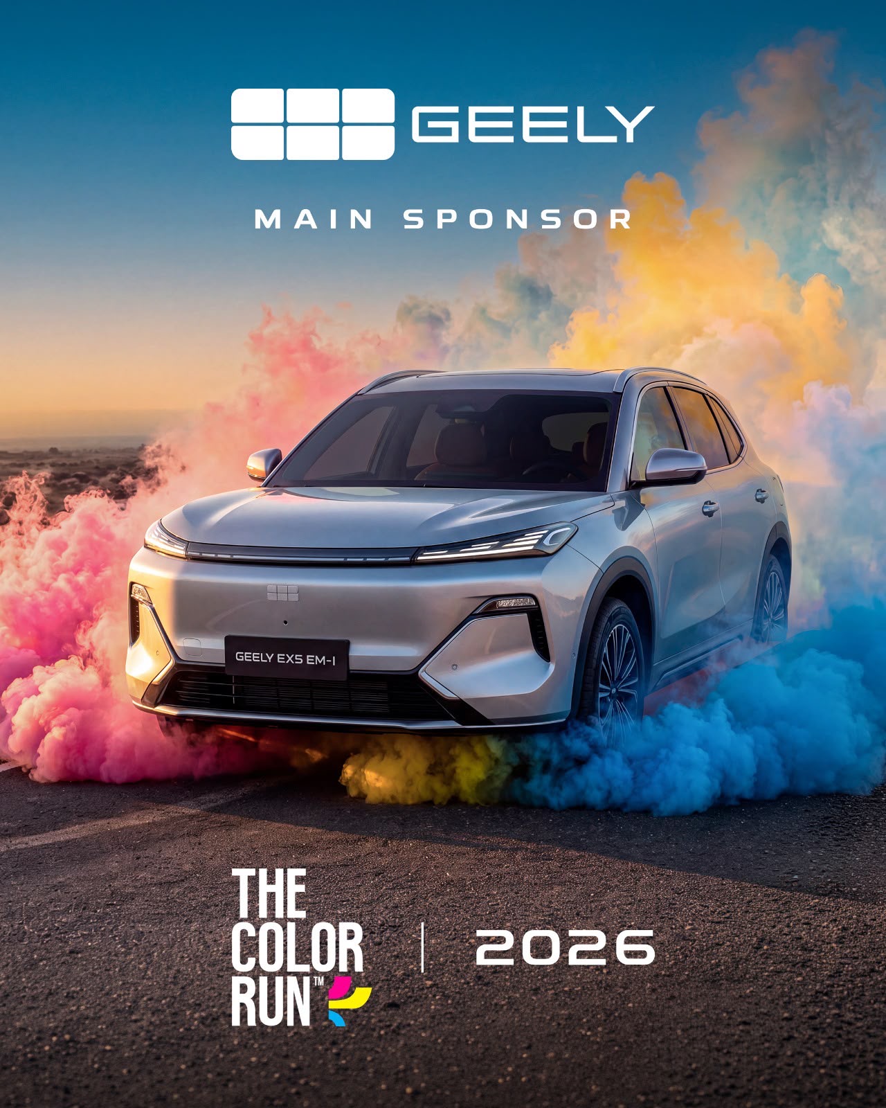 Geely lleva su nueva energía a The Color Run In Motion 2026